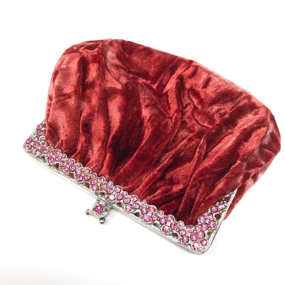 CLARA KASAVINA velvet, Swarovski Crystals clutch - Picture 4 of 9